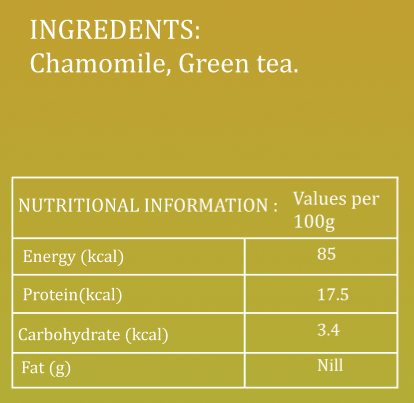 Green tea with chamomile Flavour