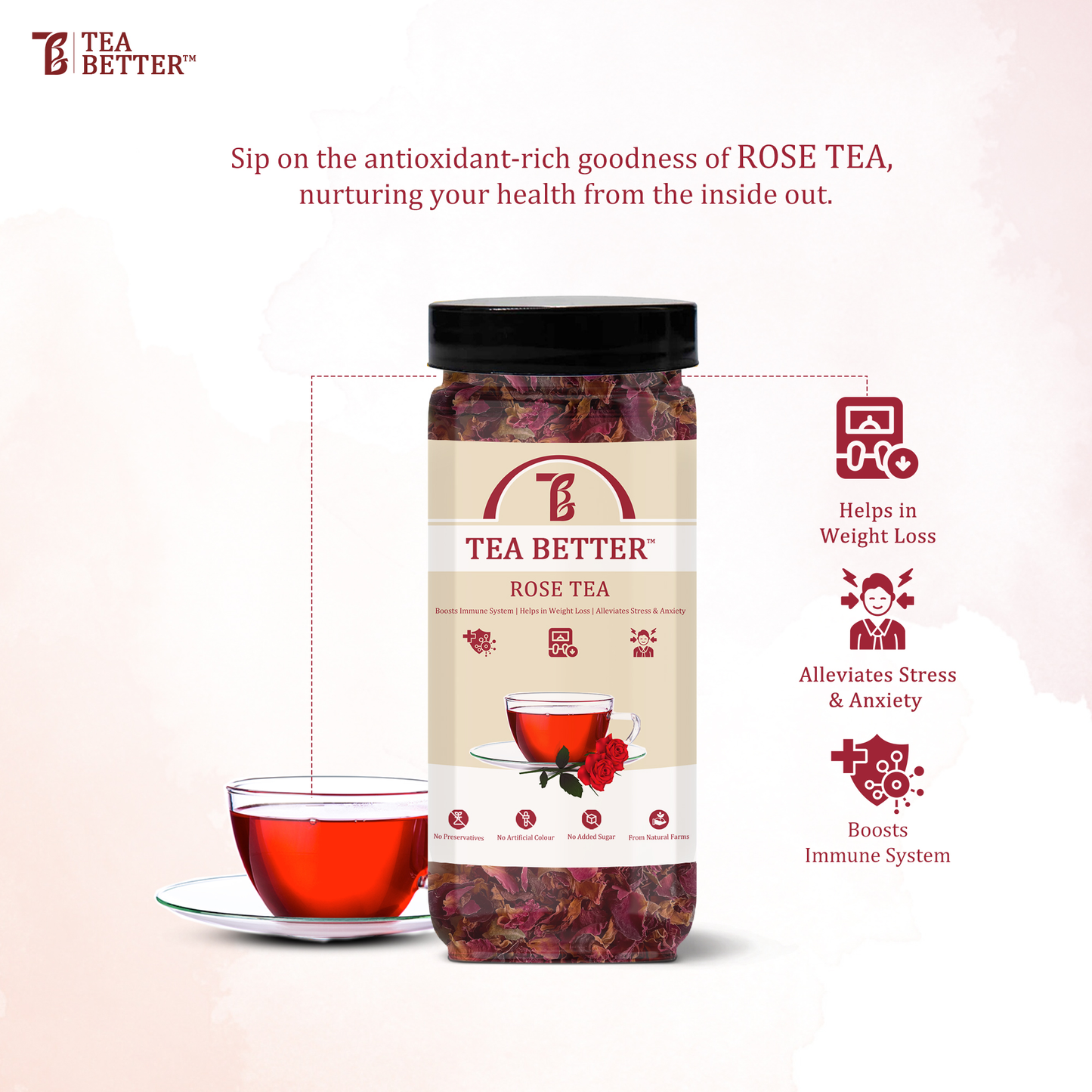 Rose and Chamomile Tea combo