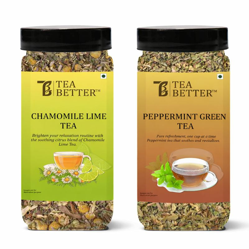 Tea Better Wellness Duo – Peppermint Green & Chamomile Lime
