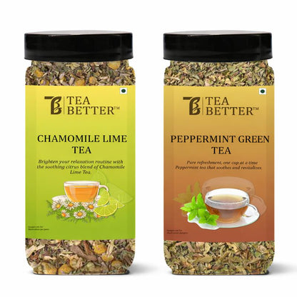 Tea Better Wellness Duo – Peppermint Green & Chamomile Lime