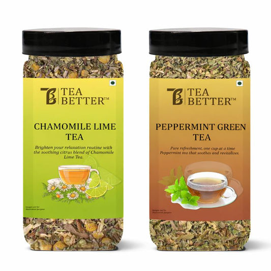 Tea Better Wellness Duo – Peppermint Green & Chamomile Lime