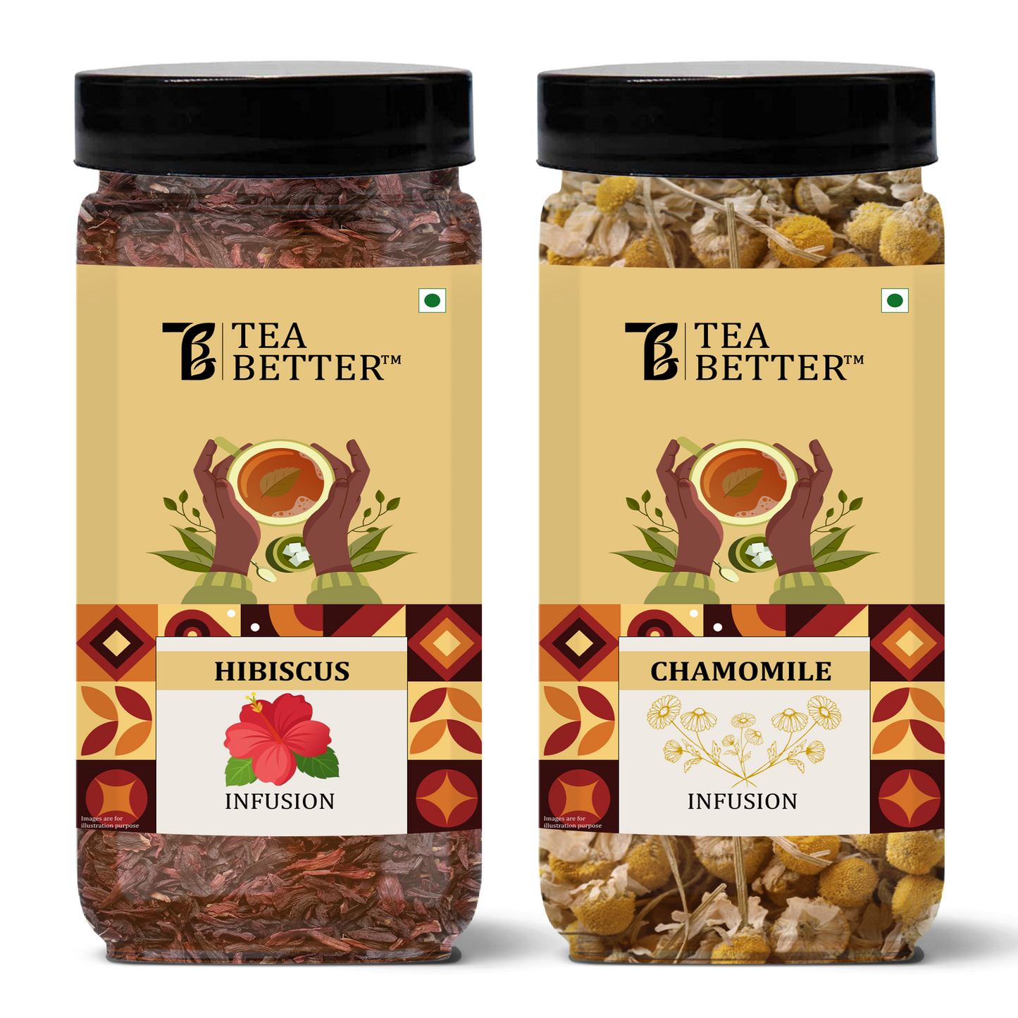 Hibiscus Flower Tea & Chamomile Tea Combo