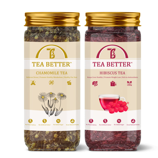 Hibiscus Flower Tea & Chamomile Tea Combo